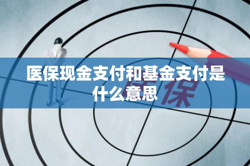 成都医保现金支付和基金支付是什么意思